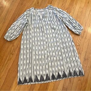 Cotton Linen Tunic Dress Embroidered